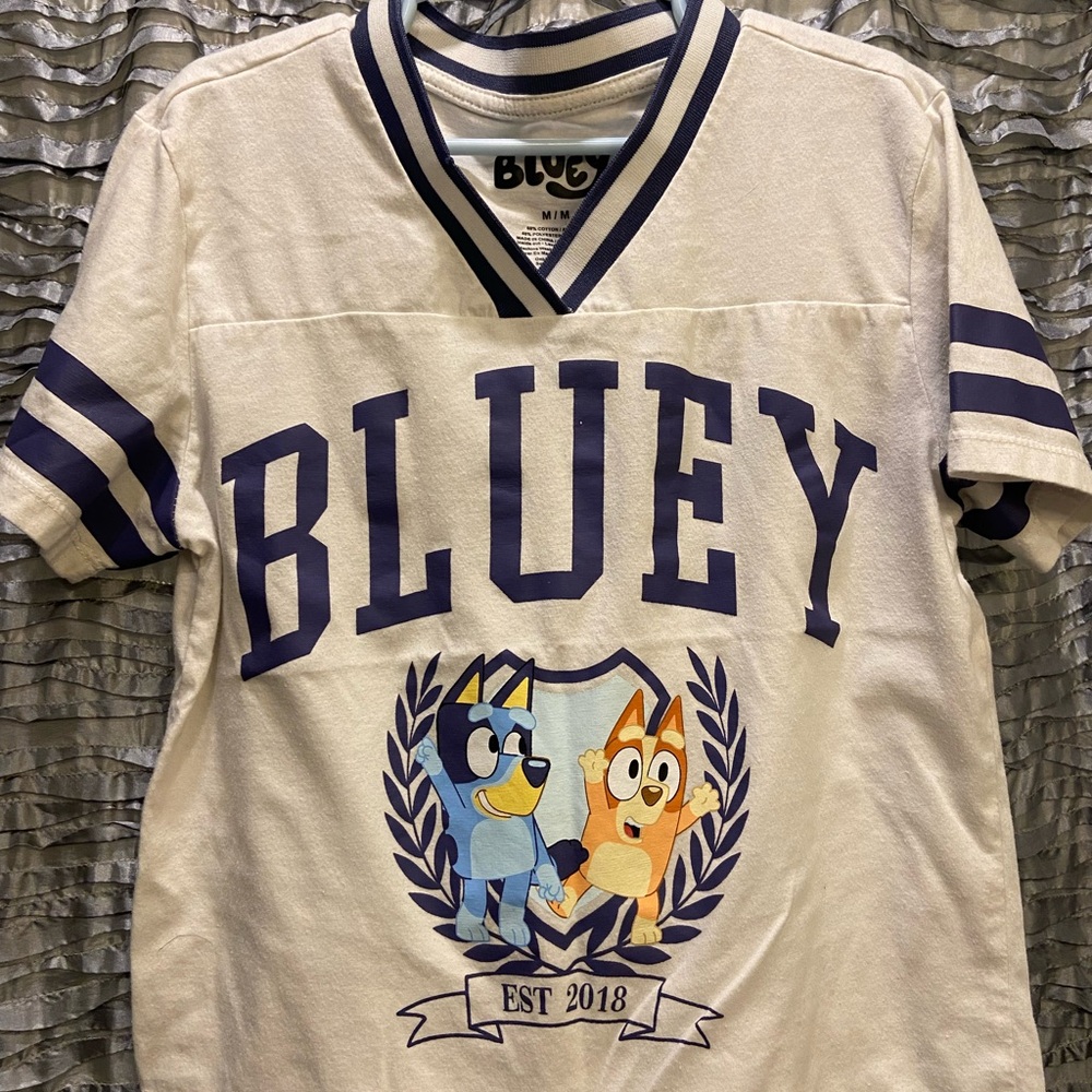 Bluey Kids Tops Set of 4 Tees - Pink, Yellow, Cream, Light Blue Bluey Character - Picture 4 of 14